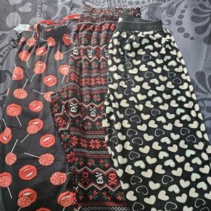 Multicolor Pajama Set - Red, Black, White